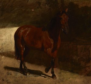 Study Of A Chestnut Horse — Maksymilian Dionizy Gierymski