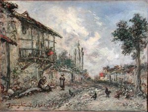 Rue De Village (route Vers Sa Maison Dite La Côte De Saint André ) — Johan Barthold Jongkind