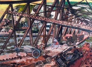The Break Through, France 'marmalade Bridge', A Railway Bridge Crossing The River Seine At Rouen — Albert Richards