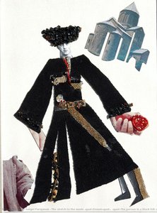 The Sketch To The Movie "demon". "the Person In A Black Felt Cloak" — Sarkis Hovsepi Parajaniants