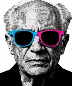 The Dissolving Persona: A Monochromatic Study in Fragmented Texture and Chromatic Vision