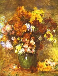 Bouquet De Crisantemos — Pierre-auguste Renoir, Impressionismo