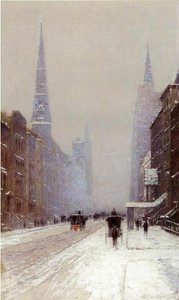 Fifth Avenue In Winter — Lowell Birge Harrison