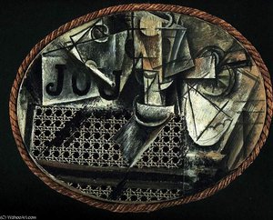 Nature Morte A La Chaise Canee — Pablo Picasso, Analytical Cubism