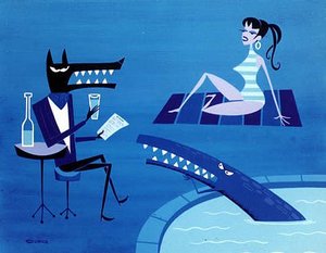 Poolside At The Marmont — Josh Agle (shag)