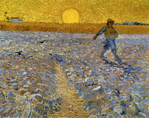 The Sower (sower With Setting Sun) — Vincent Willem Van Gogh, Post-impressionism