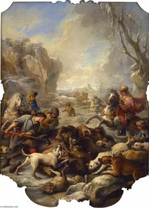 Foreign Hunts The Bear Hunt (russia) — Charles-andré Van Loo