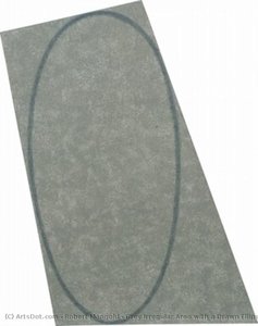 Grey Irregular Area With A Drawn Ellipse (model) — Robert Mangold