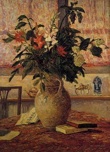 A Bouquet Of Flowers In Front Of A Window — Maxime Emile Louis Maufra