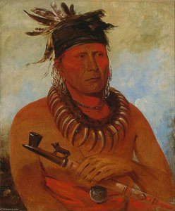 Háw Che Ke Súg Ga, El Que Mata A Los Osage, Jefe De La Tribu — George Catlin