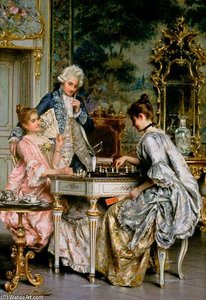 At The Chess In The Rococo Period. — Arturo Ricci