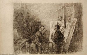 Life Class At The Royal Academy — John Ottis Adams