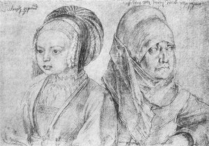 Ein Junges Mädchen Aus Köln Und Dürers Frau — Albrecht Dürer
