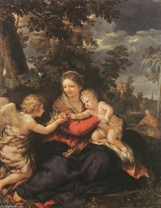 Die Heilige Familie Ruht Auf Der Flucht Nach Ägypten — Pietro Da Cortona