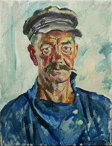 Portrait Of Worker Yakobchenko — Pyotr Konchalovsky