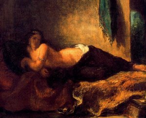 Odalisque Lying On A Couch — Eugène Delacroix, Romanticism