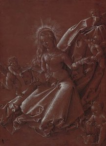 The Virgin Reading, Surrounded By Angels And The Infant Christ — ハンス・バルドゥング