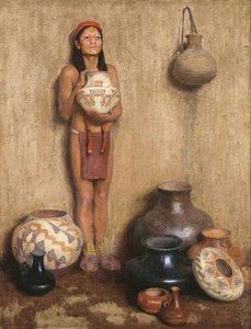 Pottery Vendor — Eanger Irving Couse, Southwestern Impressionism
