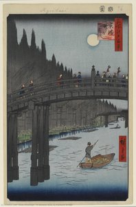 76 Bamboo Quay By Kyōbashi Bridge — Ando Hiroshige