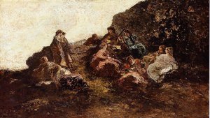 Gathering Of Elegant Women — Adolphe Joseph Thomas Monticelli