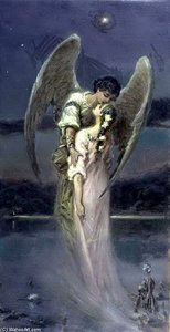 Girl With Angel — Vasily Alexandrovich Kotarbinsky