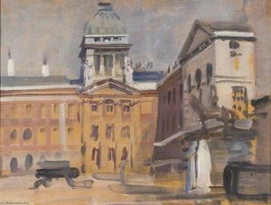 Studie Der Horse Guards' Barracks, Exerzierplatz — Sir Alfred James Munnings
