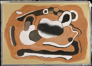 Composition On An Orange Background — Fernand Léger