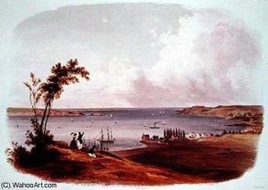 Entry To The Bay Of New York — Karl Bodmer