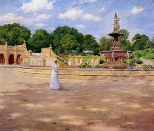 Ein Früher Spaziergang Im Park — William Merritt Chase
