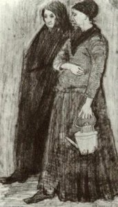 Sien Pregnant, Walking With Older Woman — Vincent Willem Van Gogh, Post-impressionism