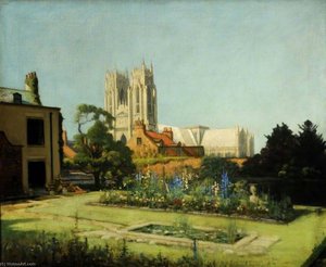 Beverley Minster from Keldgate Manor Garden, East Riding of Yorkshire