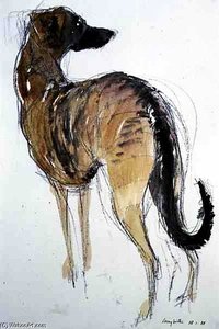 Lurcher Standing — Lucy Willis