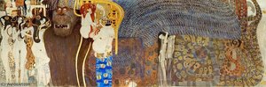 Beethovenfries Die Feindlichen Gewalten, Die Drei Gorgonen — Gustav Klimt, Vienna Secession