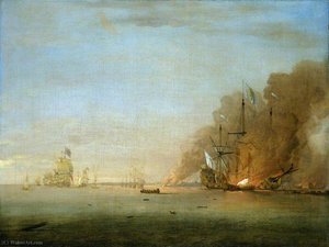 Destruction Of The 'soleil Royal' At The Battle Of La Hogue — Peter Monamy