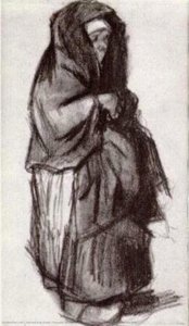 Peasant Woman With Shawl Over Her Head, Seen From The Side — Vincent Willem Van Gogh, Impressionistic Realism