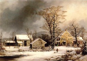 Winter In The Country, A Cold Morning — George Henry Durrie