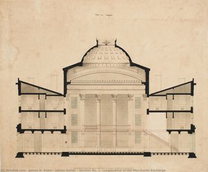 Section No. 1, Longitudinal Of The Merchants Exchange — James H. Dakin & James Gallier