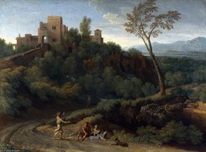Imaginary Landscape With Buildings In Tivoli — Gaspard Dughet