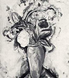 Flowers In A Gold Vase, (painting) — Alfred Henry Maurer