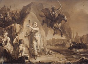 Perseus and Andromeda. Allegory of the liberation of the Netherlands by Prince Frederik Hendrik, Pieter Symonsz Potter (attributed to), 1642