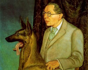 Hugo Erfurth With A Dog — Otto Dix, Neue Sachlichkeit