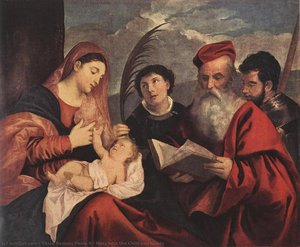 Mary With The Child And Saints — Titian Ramsay Peale Ii, Renaissance Revival