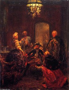 Frederick The Great And The Dancer Barbarina — Adolph Von Menzel
