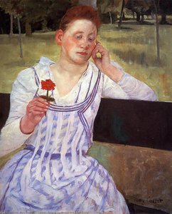 Reverie Aka Woman With A Red Zinnia — Mary Stevenson Cassatt
