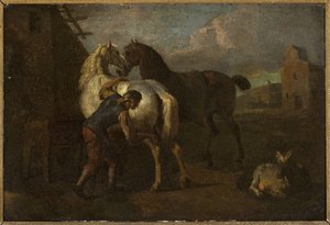 Groom And Horses — Pieter Wouwerman
