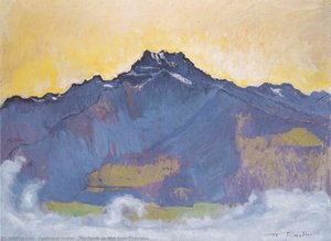 The Dents Du Midi From Chesieres — Ferdinand Hodler, Post-impressionism