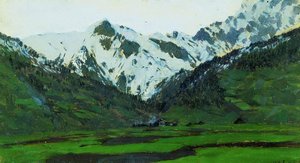 In Alps At Spring — Isaak Ilyich Levitan, Realism