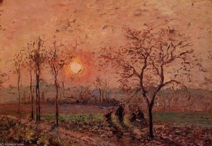 Sunset. — Camille Pissarro