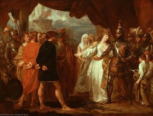Queen Philippa Interceding For The Lives Of The Burghers Of Calais — Benjamin West