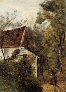 Luzancy, The Path Through The Woods — Jean-baptiste-camille Corot